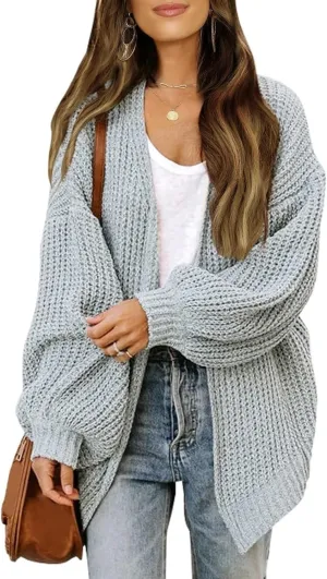 2023 Women's Chunky Cardigan Knit Oversized Cardigan Wool Sweater