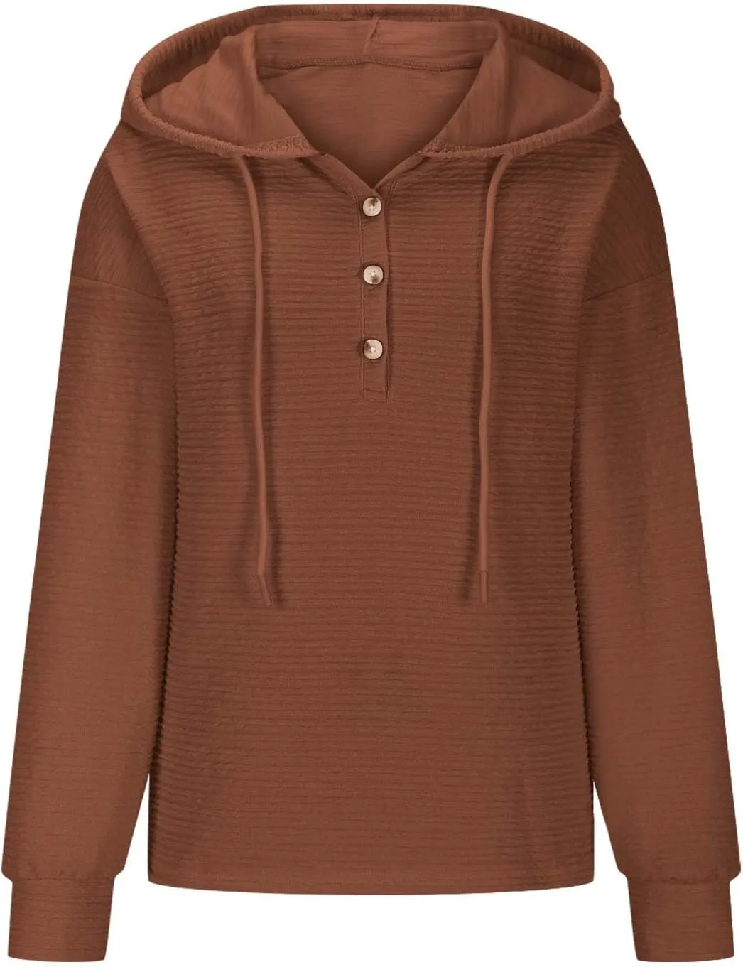 2024 Fall Womens Oversized Hoodies V Neck Solid Color Sweaters Fashion Casual Drawstring Pullover Going Out Clothes