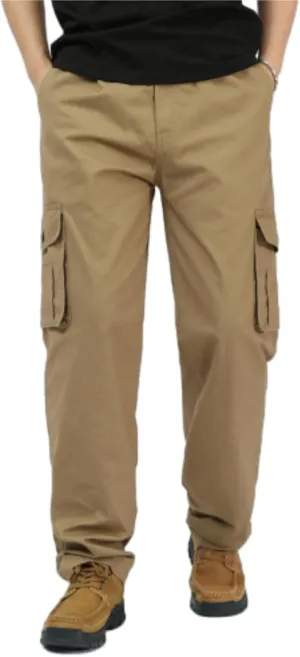 Adorlina Flex Cargo Pants for Mens with 6 Pockets, Flexrover - Ultra Comfort Flex Fit Multi-Pocket Durable Pants