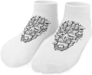Animal Skull Angry Unisex Ankle Socks Low Cut Funny Print Athletic No Show Stocking