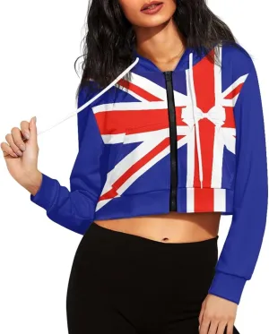 Belidome Women Zip Up Hoodie Sweatshirt Crop Jacket Plus Size Long Sleeve Fall Outfits