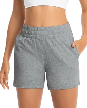 Benirap Womens Shorts Quick-Dry Running Shorts Sports Layer Elastic Waist Workout Athletic Shorts with Zipper Pocket 2"