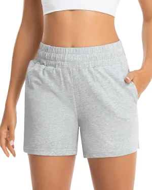 Benirap Womens Shorts Quick-Dry Running Shorts Sports Layer Elastic Waist Workout Athletic Shorts with Zipper Pocket 2"