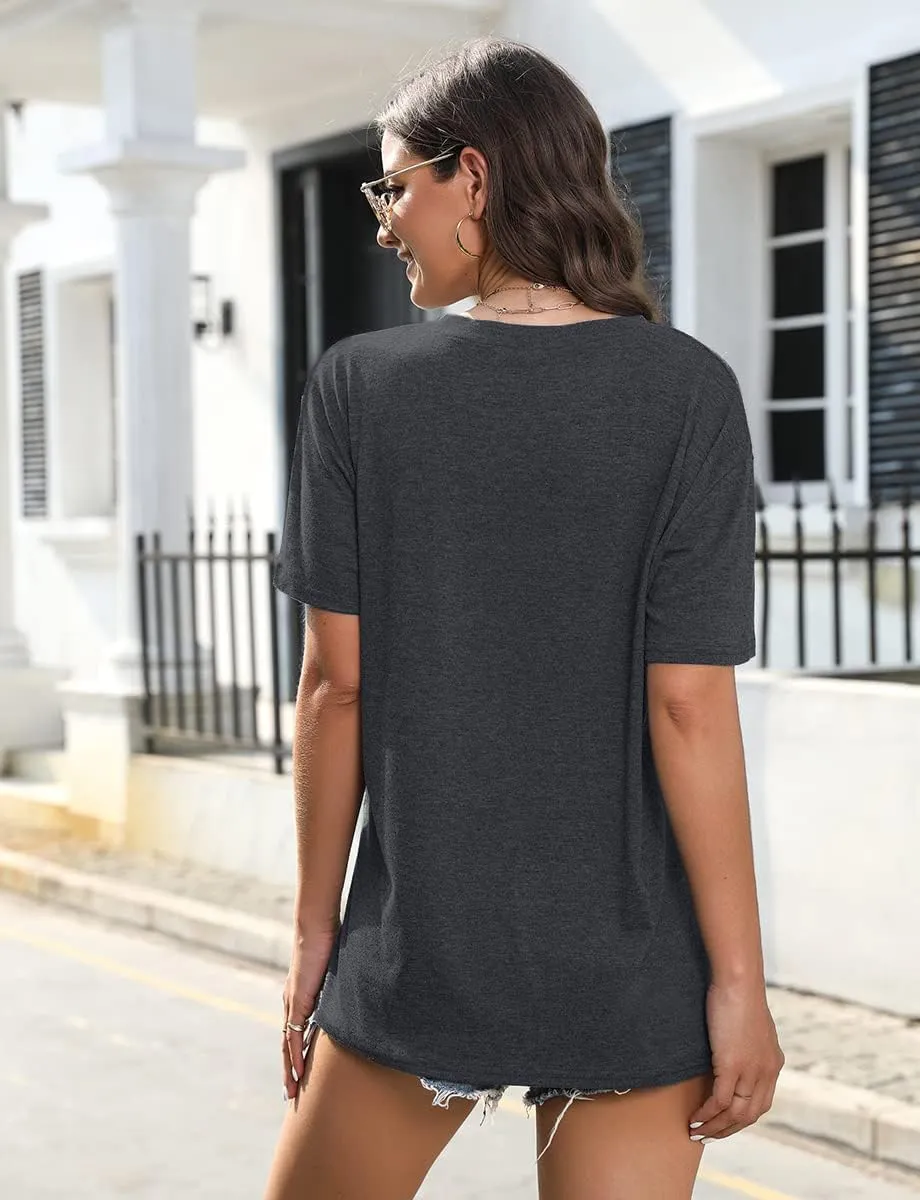 Christian Shirt Women Make Heaven Crowded T-shirt Oversized Inspirational Graphic Tee Short Sleeve Top