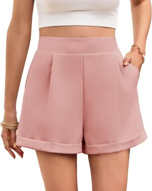 Cicy Bell Women Summer Wide Leg Shorts Dressy Casual High Waisted Bermuda Lightweight Shorts