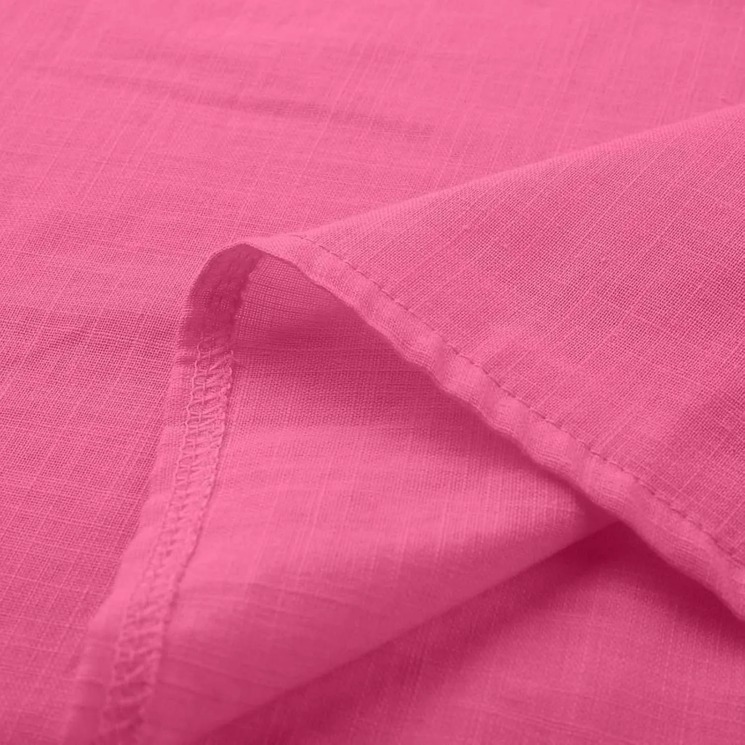 Cotton Linen Shirts for Womens Plus Size 3/4 Sleeve Tops Casual Loose Crewneck Tees Beach Summer Blouse