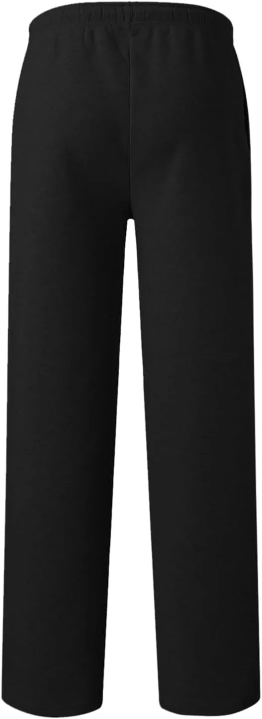 eoeioa Fleece Wide Leg Sweatpants Women Stretch Drawstring Waist Straight Leg Sweatpants Baggy Joggers Yoga Pants with Pocket