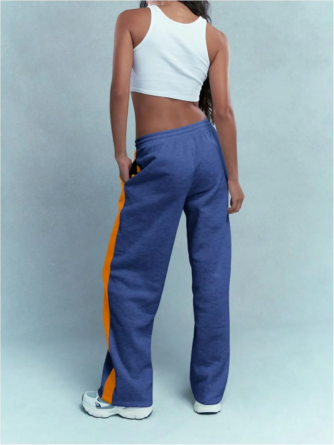 GORGLITTER Women's Low Rise Wide Leg Baggy Sweatpants Elastic Waist Straight Leg Loose Trousers Pants