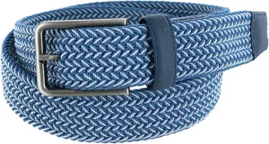 Greg Norman Men's Two Tone Stretch Belt, 34, Black and Grey