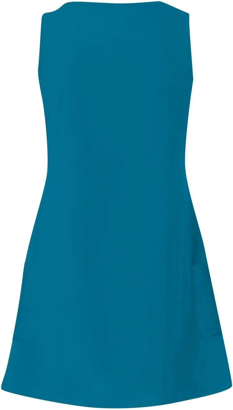 Hawaiian Sundress for Women 2025 Summer Beach Casual Swimsuit Cover up with Pockets Sleeveless V Neck Loose Tank Dress