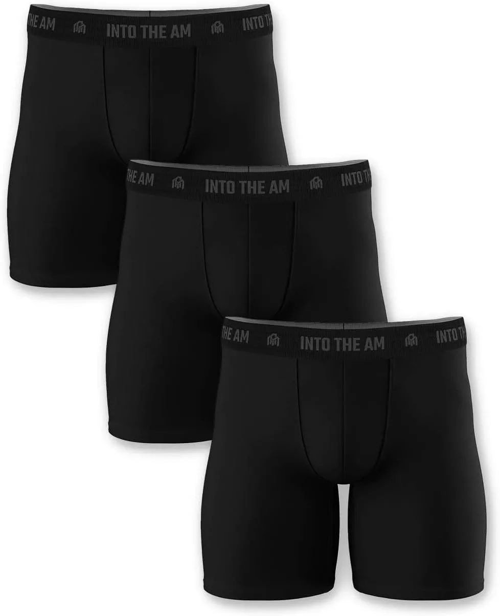 INTO THE AM Premium Men's Boxer Briefs - Modal Stretchy Compression Athletic Underwear S - 4XL