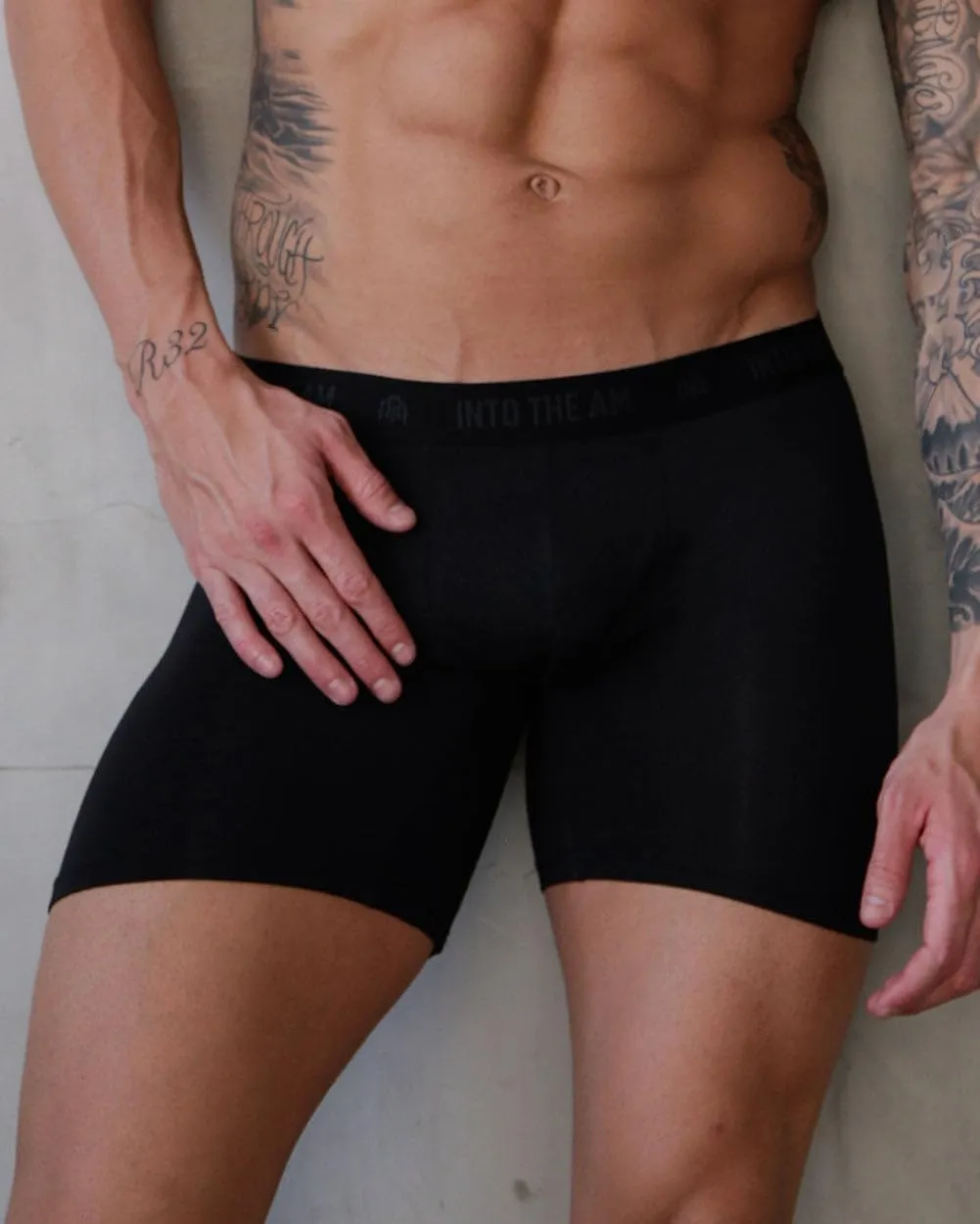 INTO THE AM Premium Men's Boxer Briefs - Modal Stretchy Compression Athletic Underwear S - 4XL