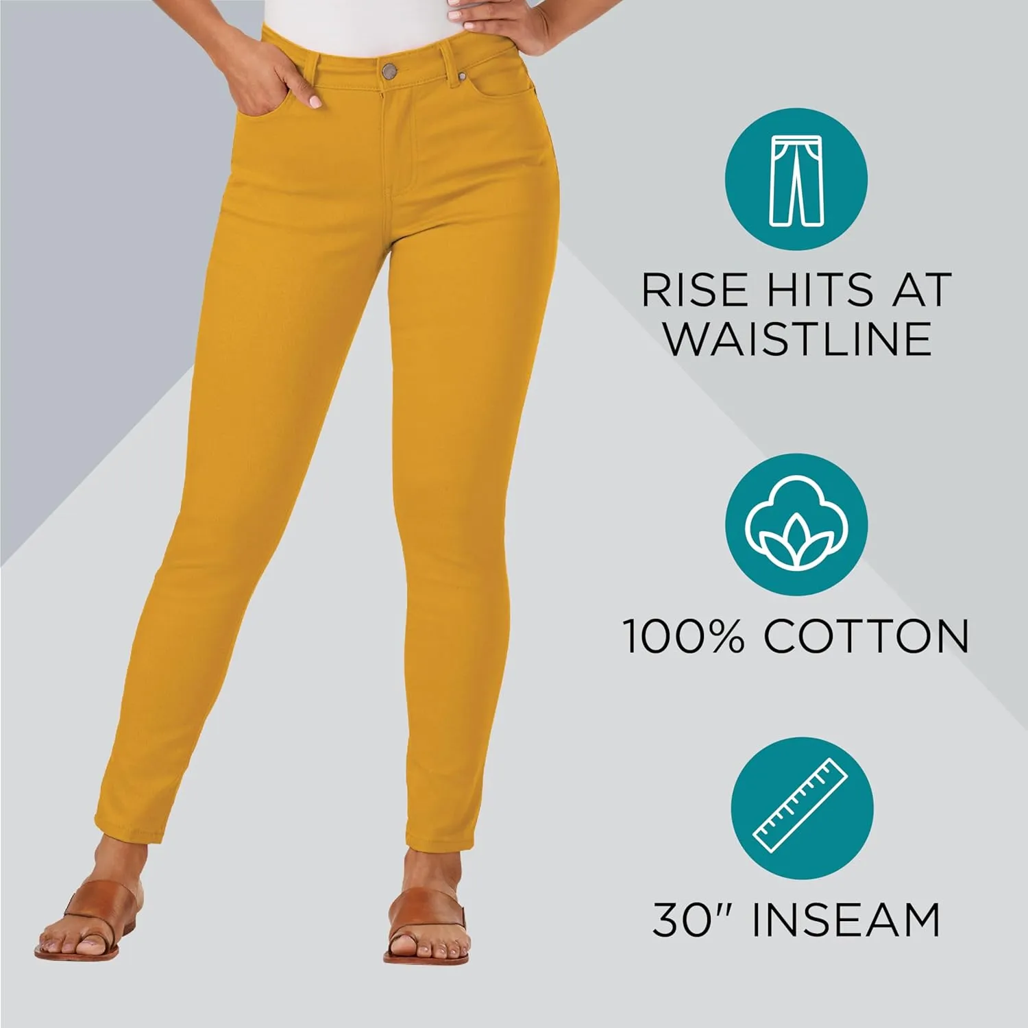 K. Jordan Womens Highrise Colored Stretch Skinny Jeans