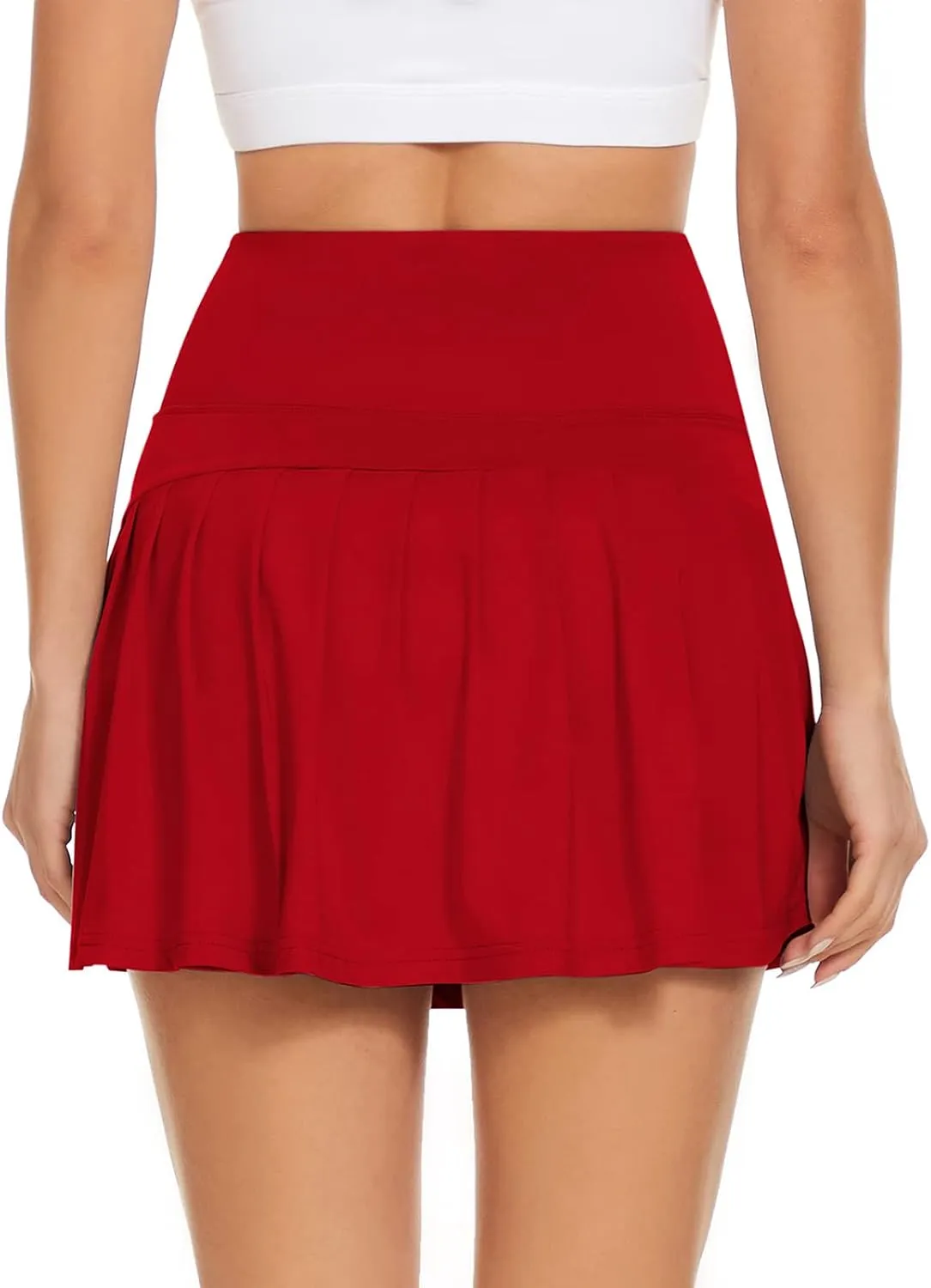 Komorebi Women's Tennis Skirt - High Waisted Pleated Golf Skorts with Pockets - Athletic Workout Skirt