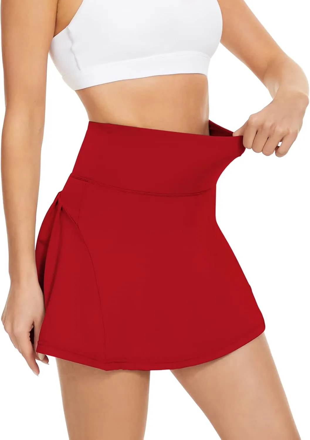 Komorebi Women's Tennis Skirt - High Waisted Pleated Golf Skorts with Pockets - Athletic Workout Skirt