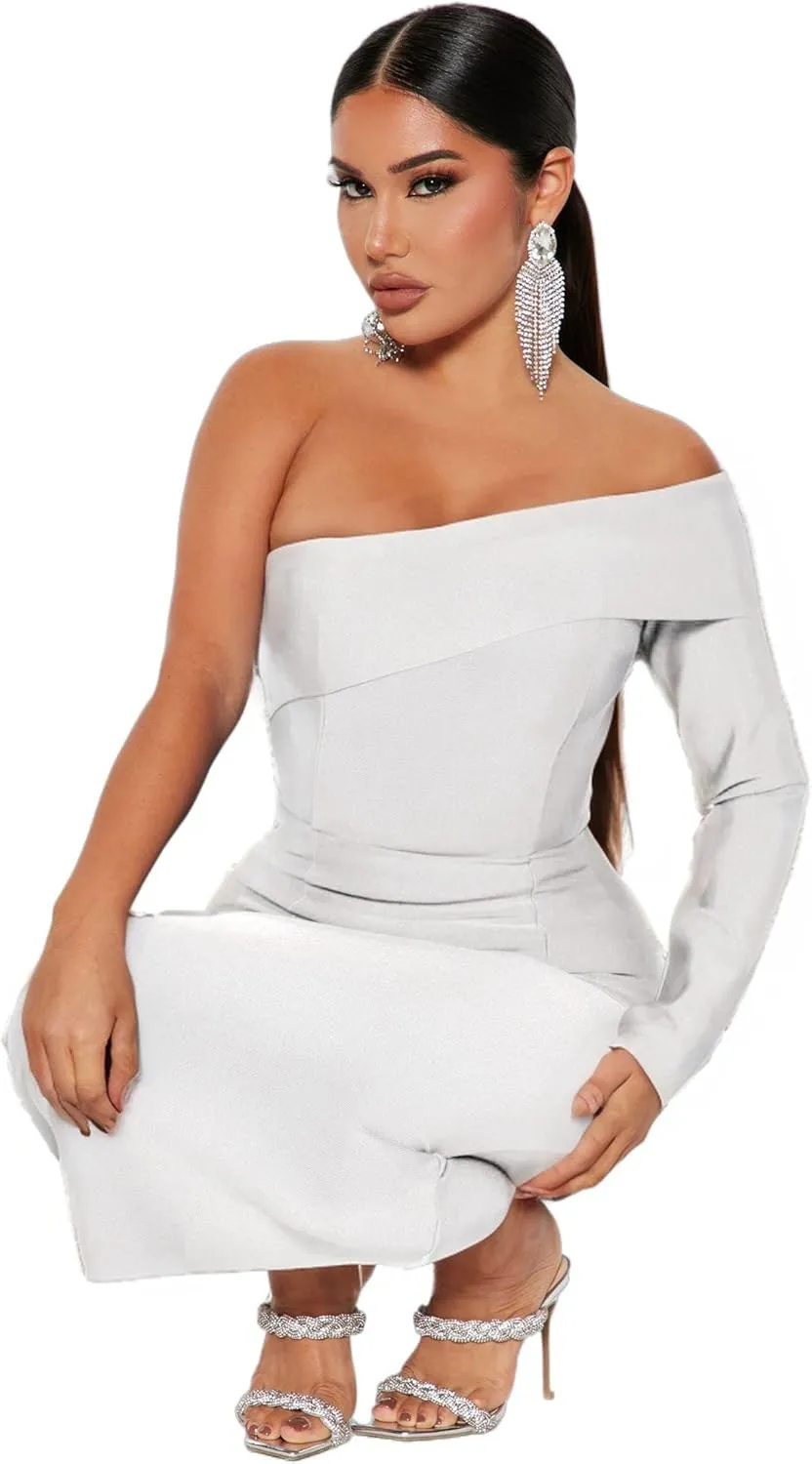 LightlyKiss Women's Bodycon Wedding Guest Dress Formal Cocktail Party Evening Dresses