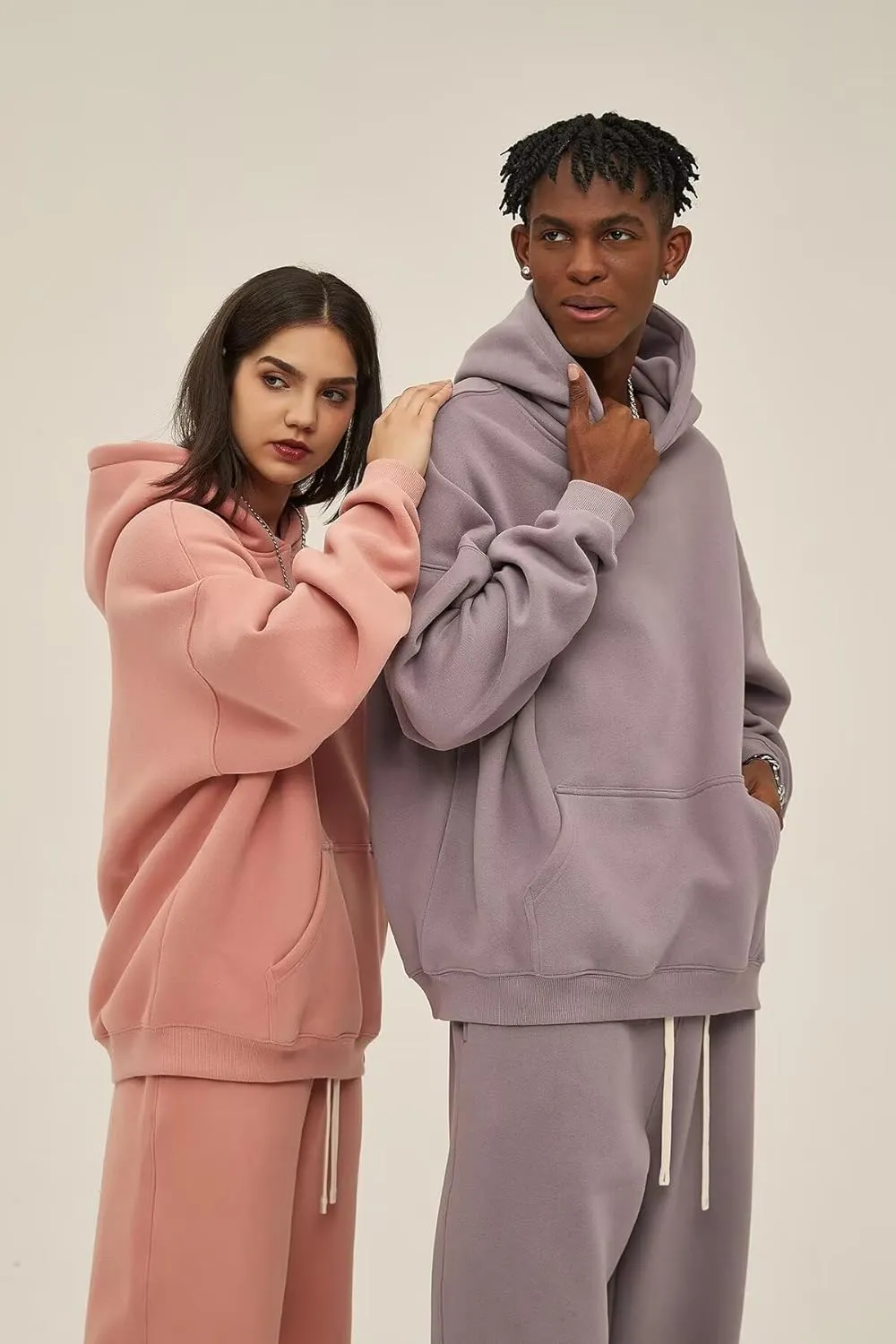 Men Hoodies Long Sleeve Pocket Casual Fleece Sweatshirt Mens Hip-Hop Pullovers Unisex