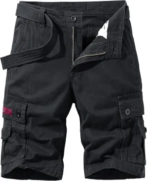 Men's Military Cargo Jean Trunk Outdoor Twill with Pockets Shorts Relaxed Fit Elastic Camo Short Pant