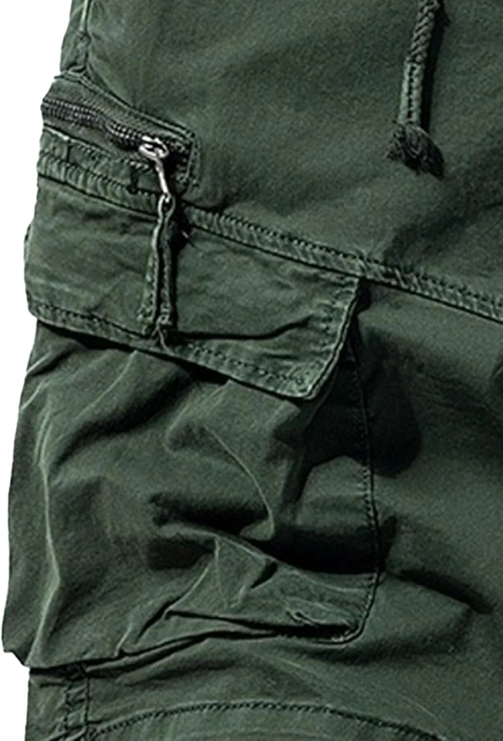 Men's Relaxed Fit Outdoor Jean Trunk Cotton Twill Lightweight Cargo Shorts Zipper Pockets Solid Hiking Short Pants