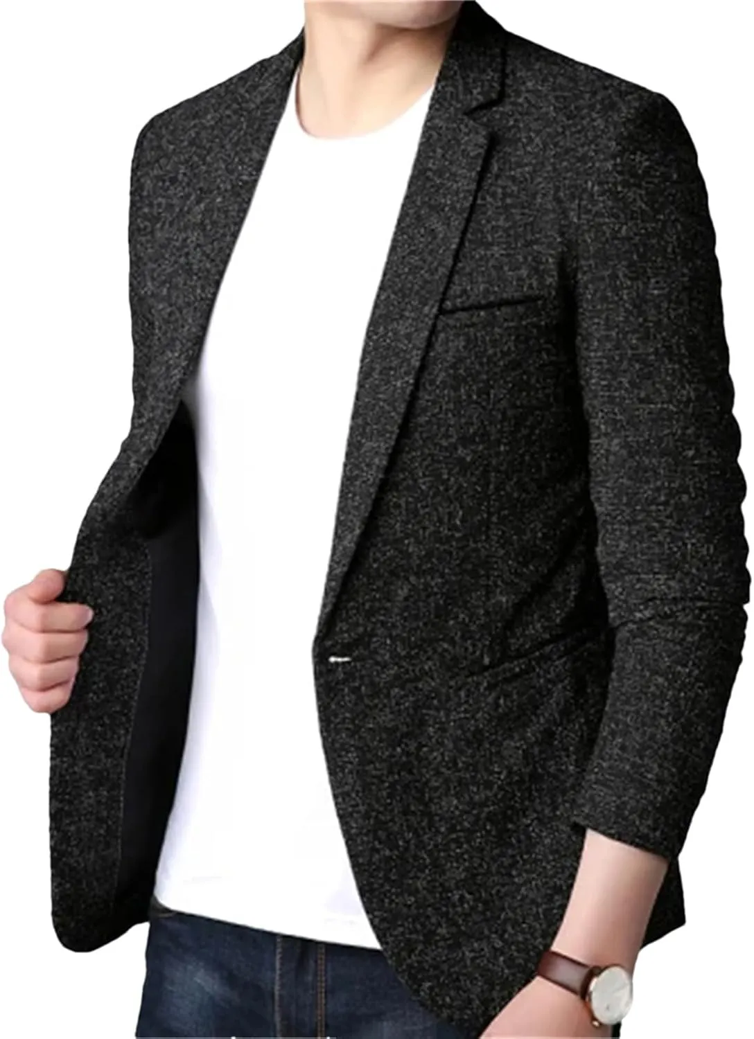 Men's Slim Fit Suit Blazer Jacket One Button Lightweight Sport Coats Formal Dress Daily Business Suit Jacket