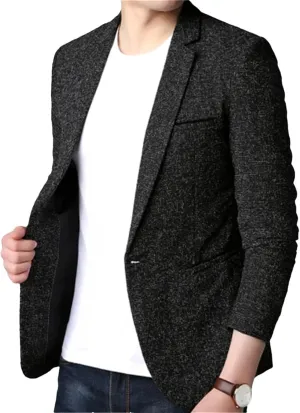 Men's Slim Fit Suit Blazer Jacket One Button Lightweight Sport Coats Formal Dress Daily Business Suit Jacket