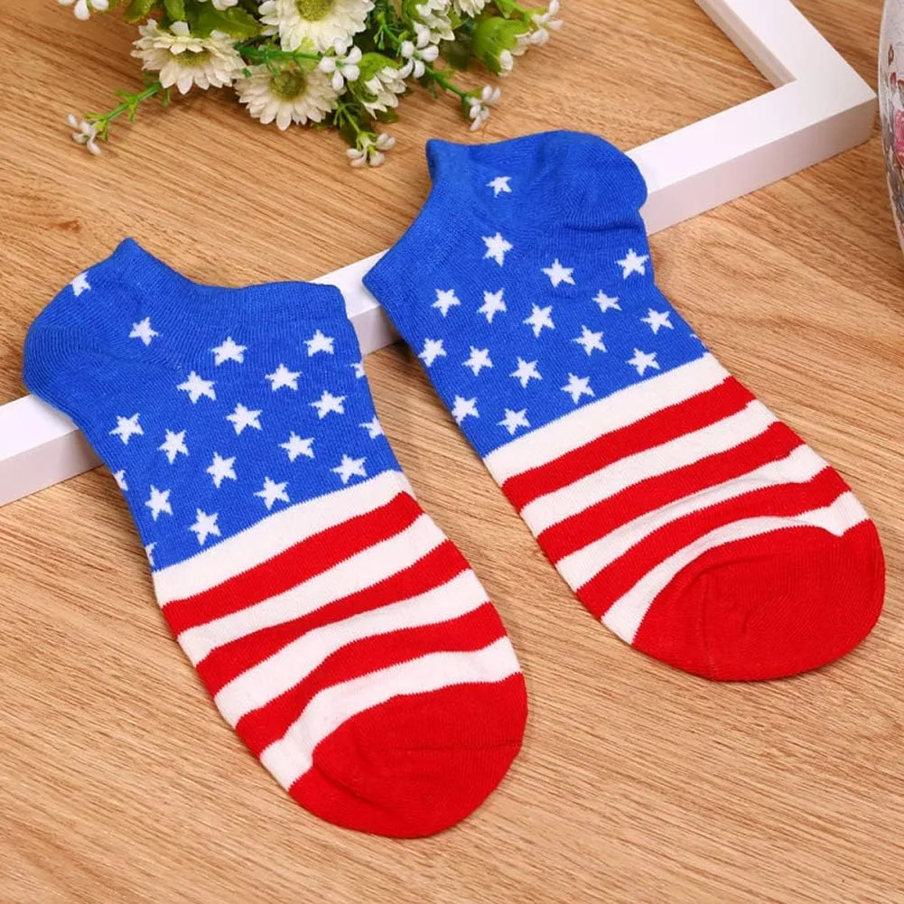 Namcyanly American Flag Socks for Men or Women USA Flag Kids Crew Socks Low Cut Ankle Socks for Boys Girls Baby Toddler Child