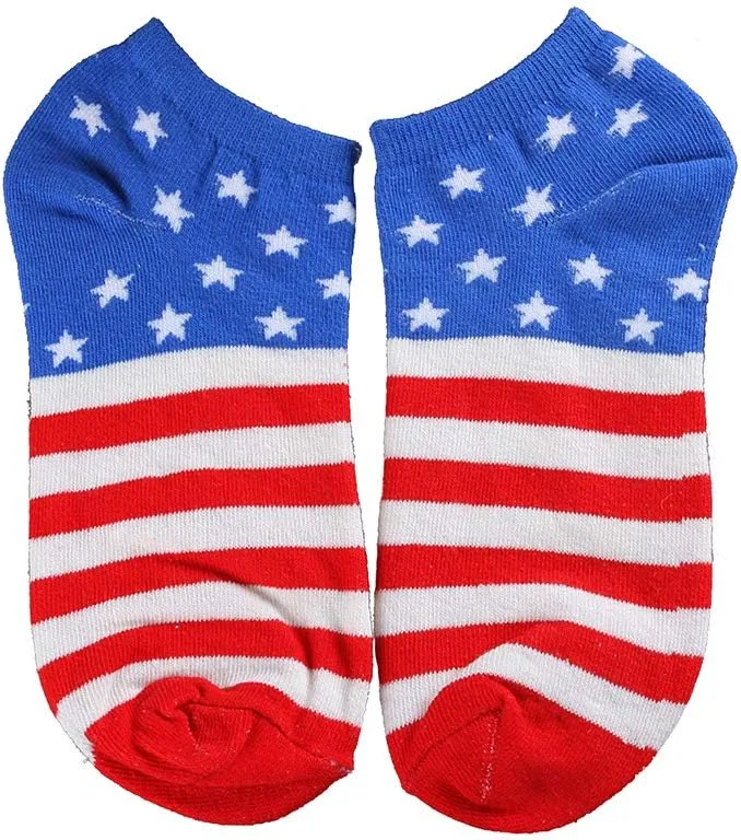 Namcyanly American Flag Socks for Men or Women USA Flag Kids Crew Socks Low Cut Ankle Socks for Boys Girls Baby Toddler Child