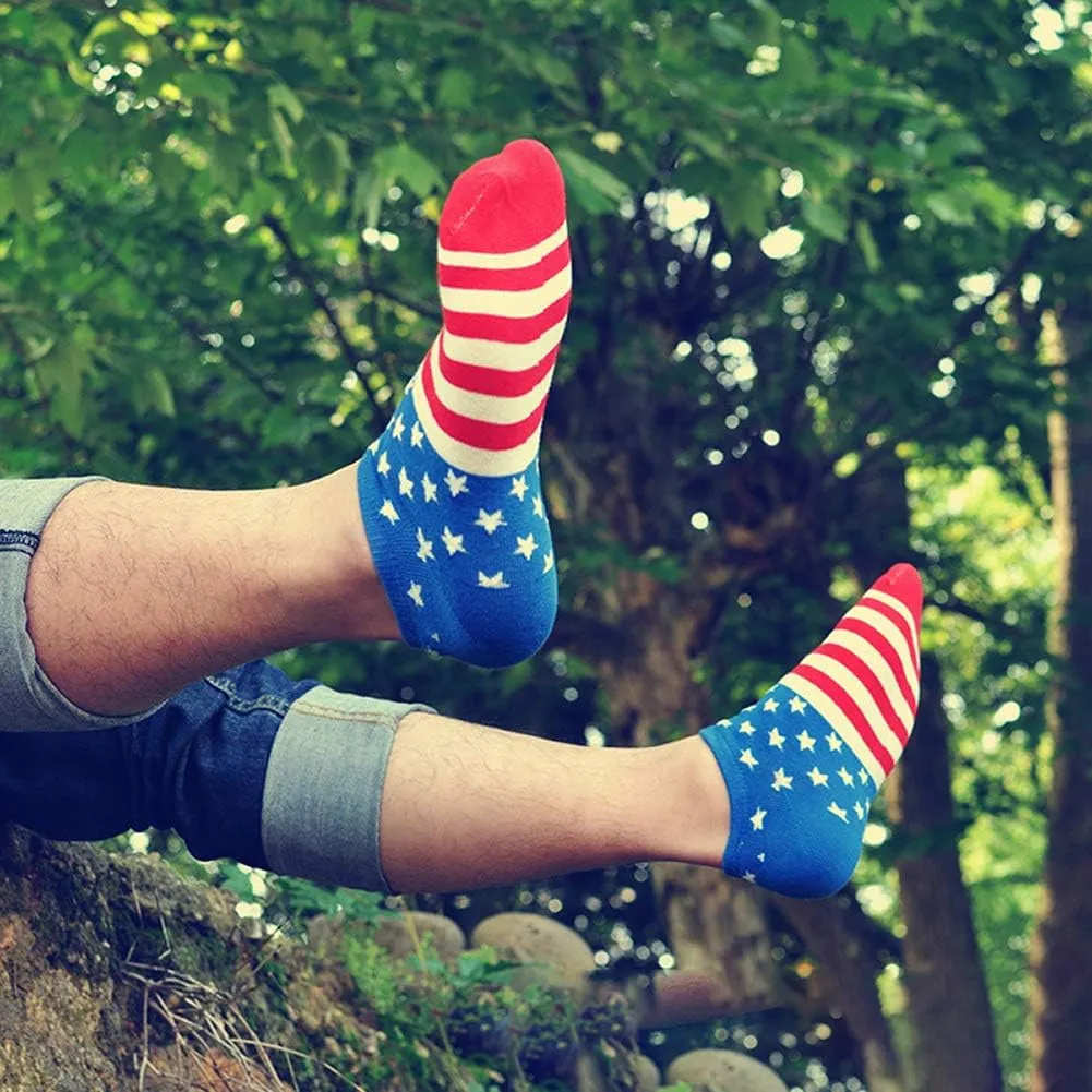 Namcyanly American Flag Socks for Men or Women USA Flag Kids Crew Socks Low Cut Ankle Socks for Boys Girls Baby Toddler Child