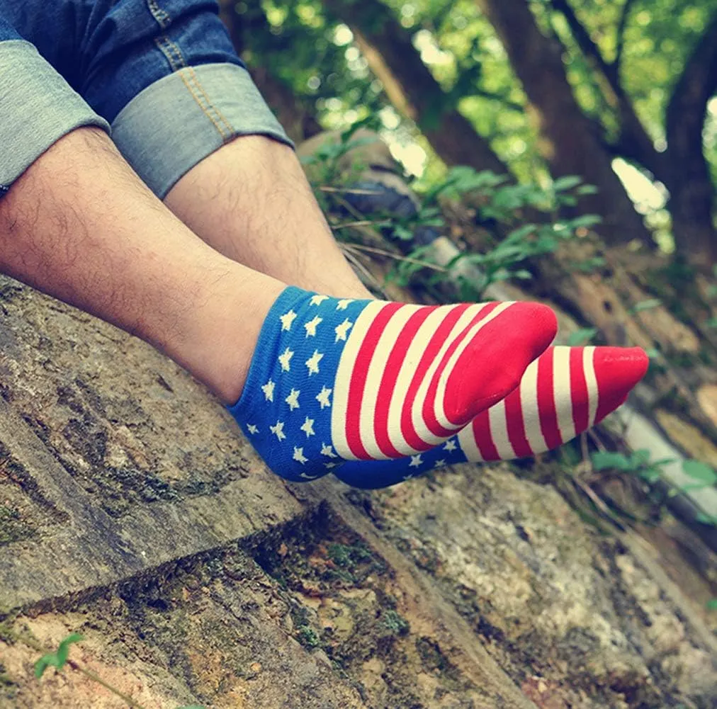 Namcyanly American Flag Socks for Men or Women USA Flag Kids Crew Socks Low Cut Ankle Socks for Boys Girls Baby Toddler Child