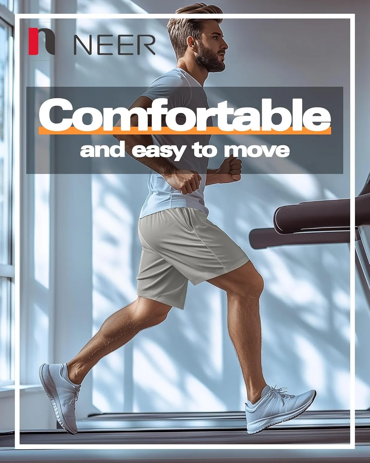Neer 3 Pack Men's Gym Shorts Athletic Drawstring Cotton Loose Workout Soft Summer Casual Running Shorts with Pockets