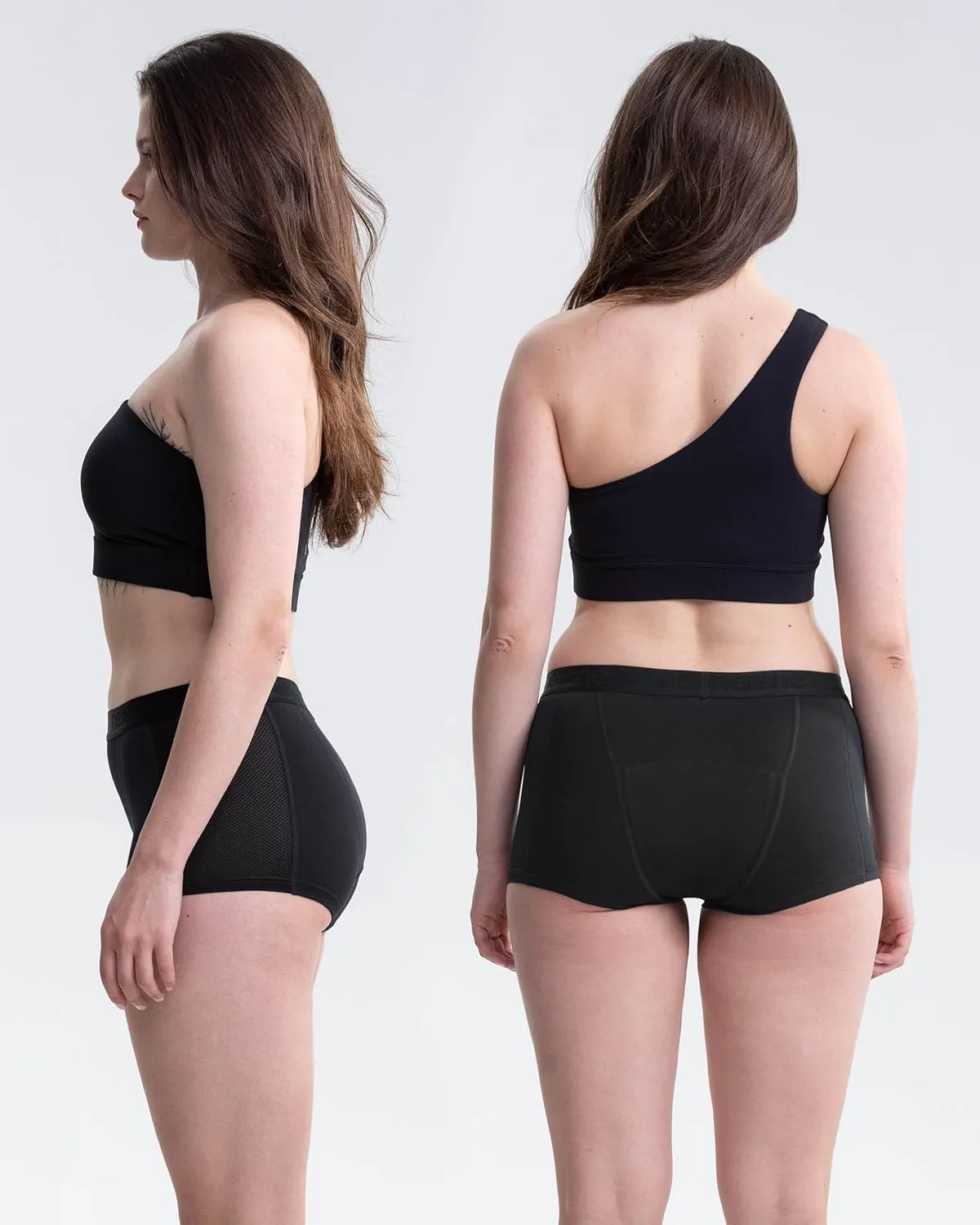 Neione Women Period Underwear Heavy Flow Cotton High-Waisted Sleep Boyshort Menstrual Panties Holds 4 Tampons