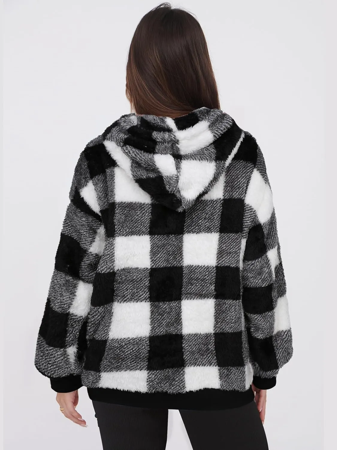 NIeyook Sherpa Fleece Hoodies for Women Fuzzy Oversized Zip up Hoodie with Pockets Casual Pullover Hooded Sweatshirt