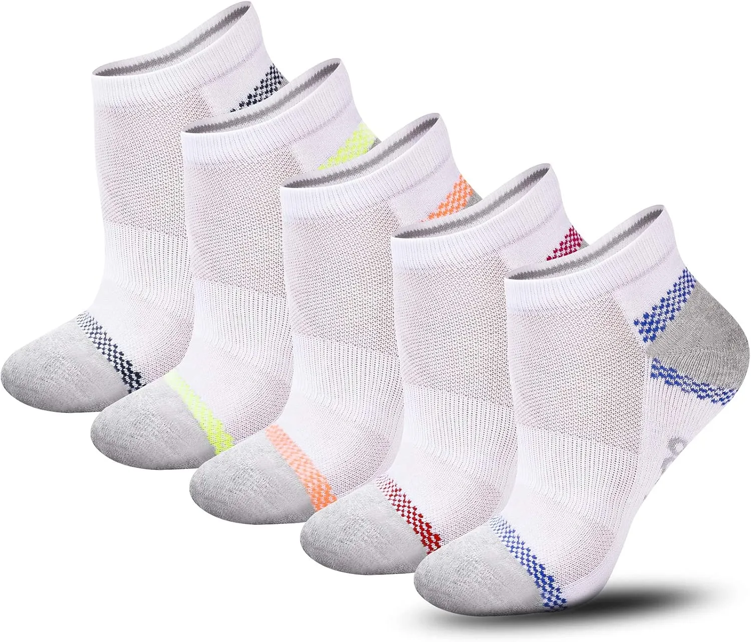 No-Show Ankle Socks Men-Women, Low-Cut Performance Athletic Cotton Socks 5pairs
