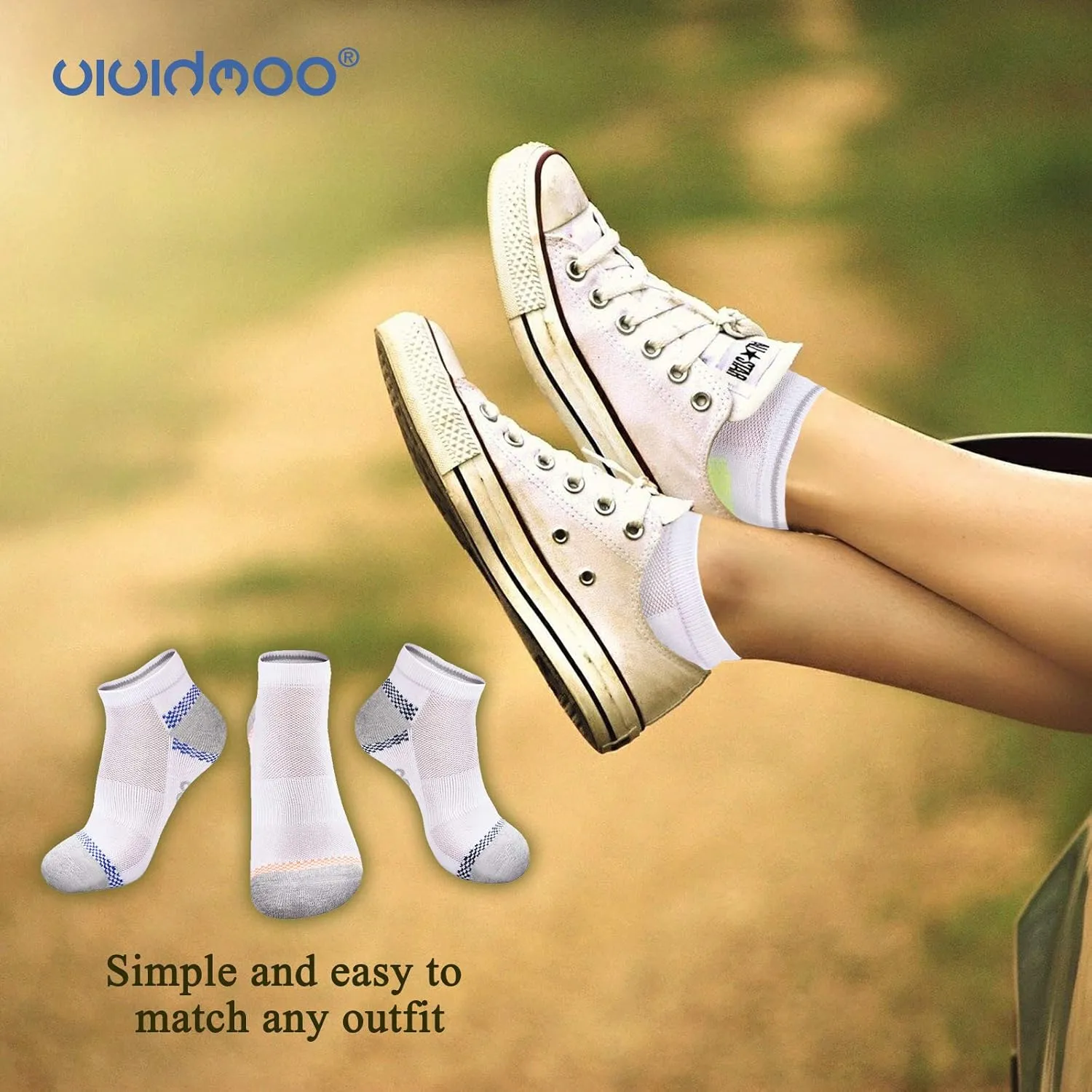 No-Show Ankle Socks Men-Women, Low-Cut Performance Athletic Cotton Socks 5pairs