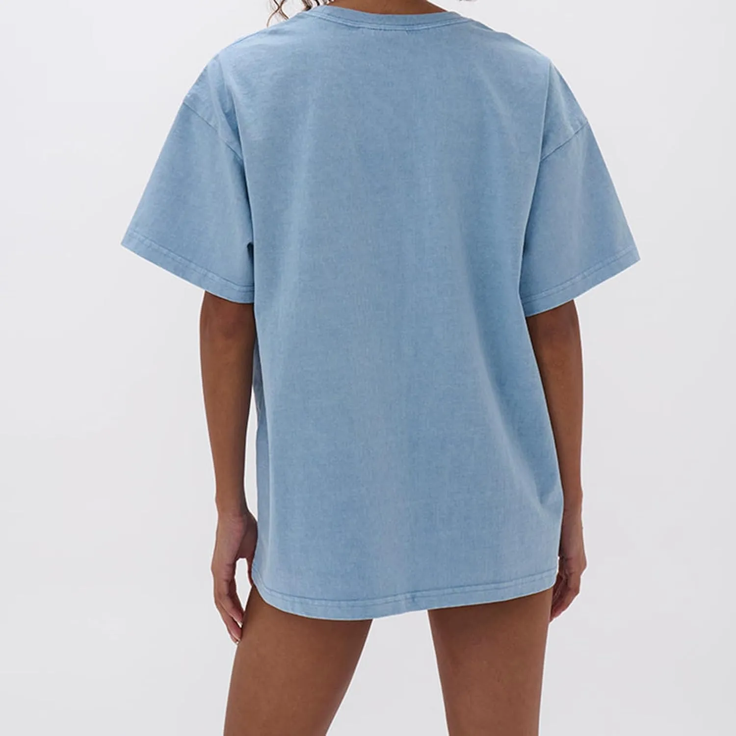 Oversized Graphic Shirts Teen Girls Women Preppy Short Sleeve Crewneck Y2k Floral Tops Aesthetic Summer Baggy Tees