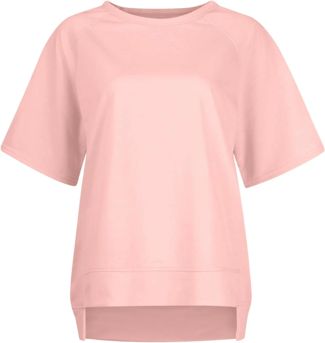 Oversized T Shirts for Women Crewneck Short Sleeve Casual Loose Summer Tops Lightweight High Low Blouse Tee Tops