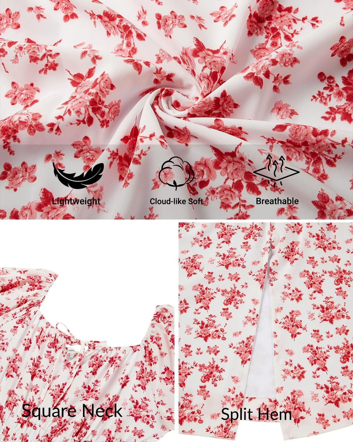 Plus Size Summer Dress 2025 - Milkmaid Sundress Boho Floral Casual Beach Wedding Midi Dresses