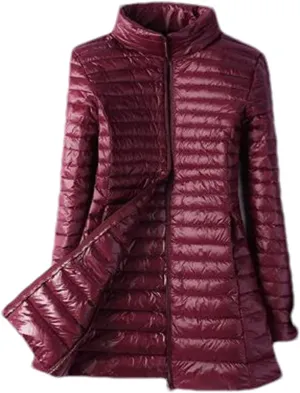 SaoBiiu Women Down Jackets Ultra Light Winter Coat Long Puffer Jacket Slim Parkas