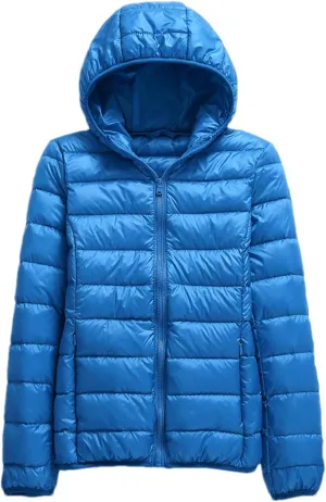 SaoBiiu Women Hooded Puffer Jackets 90% White Duck Down Female Coats Ultralight Packable Casual Parkas