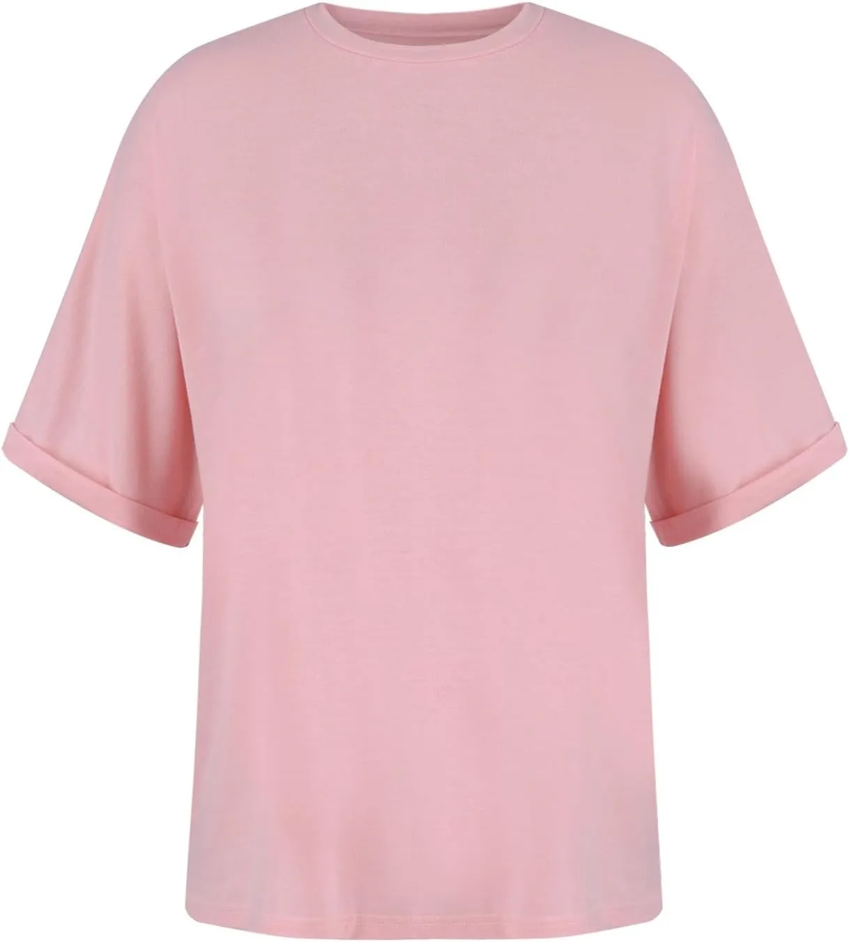 slqdgmryz Half Sleeve Tops for Women Crew Neck Oversized Striped Shirt Casual Cute Elbow Length Tee Shirts Dressy Blouses