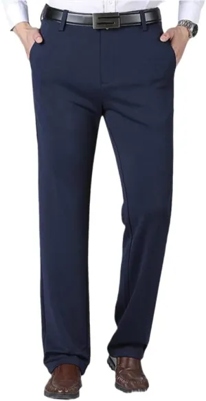 Summer Elastic Casual Pants, Straight High Waist Elastic Business Casual Pants for Middle-Aged