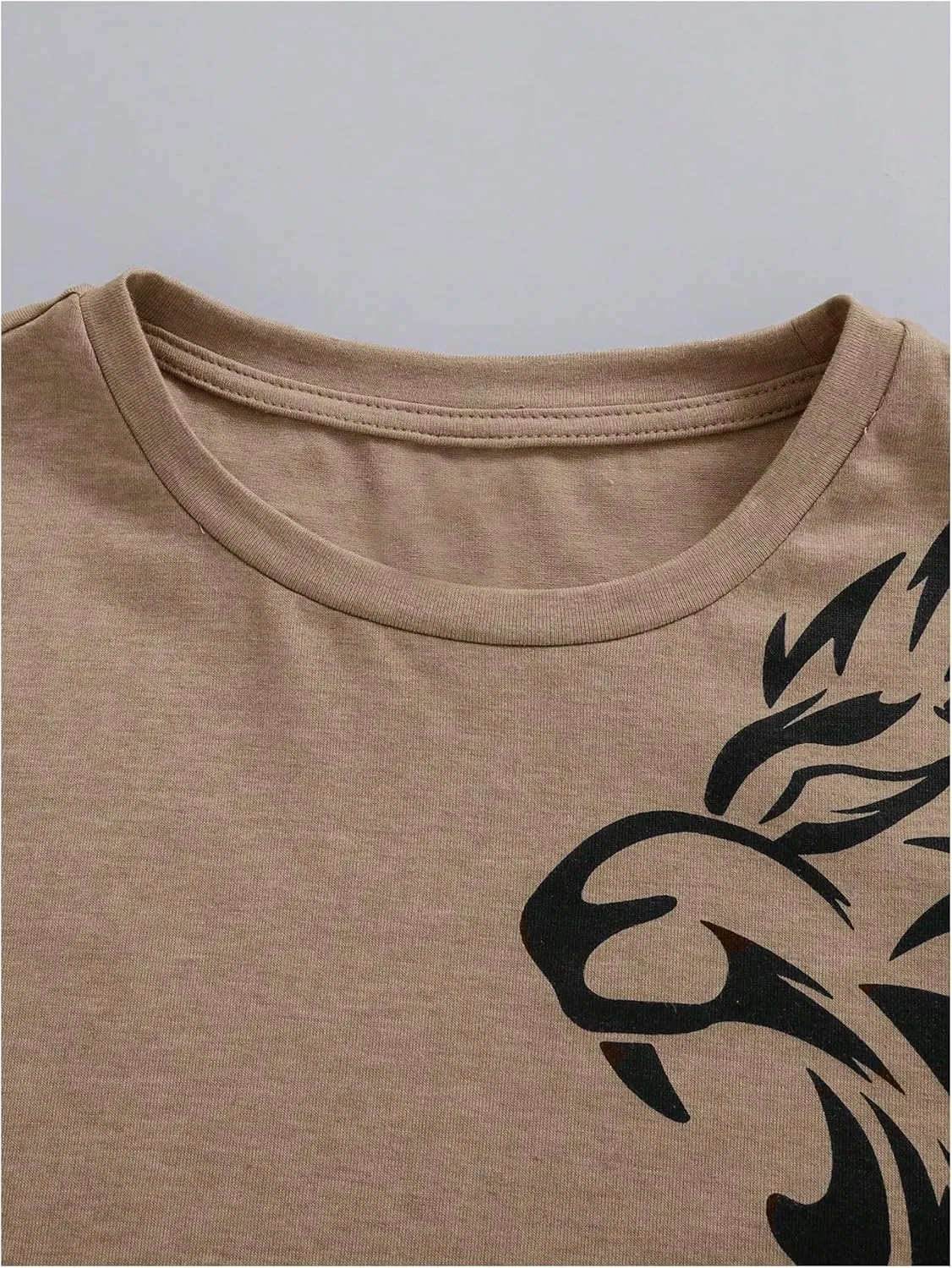SweatyRocks Boy's Letter Print T Shirts Crew Neck Short Sleeve Graphic Tees Tops