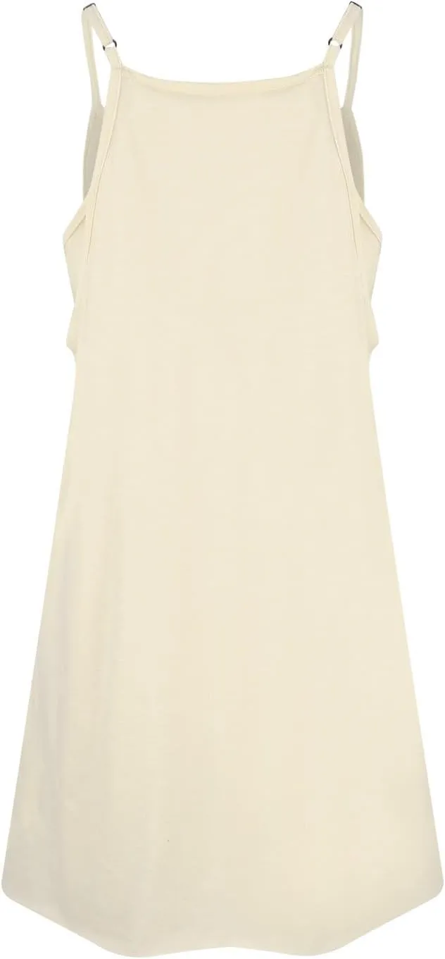 Tennis Summer Dress for Women Casual Sleeveless Spaghetti Strap with Pockets Sundress Workout Mini Tennis Athletic Golf Dress