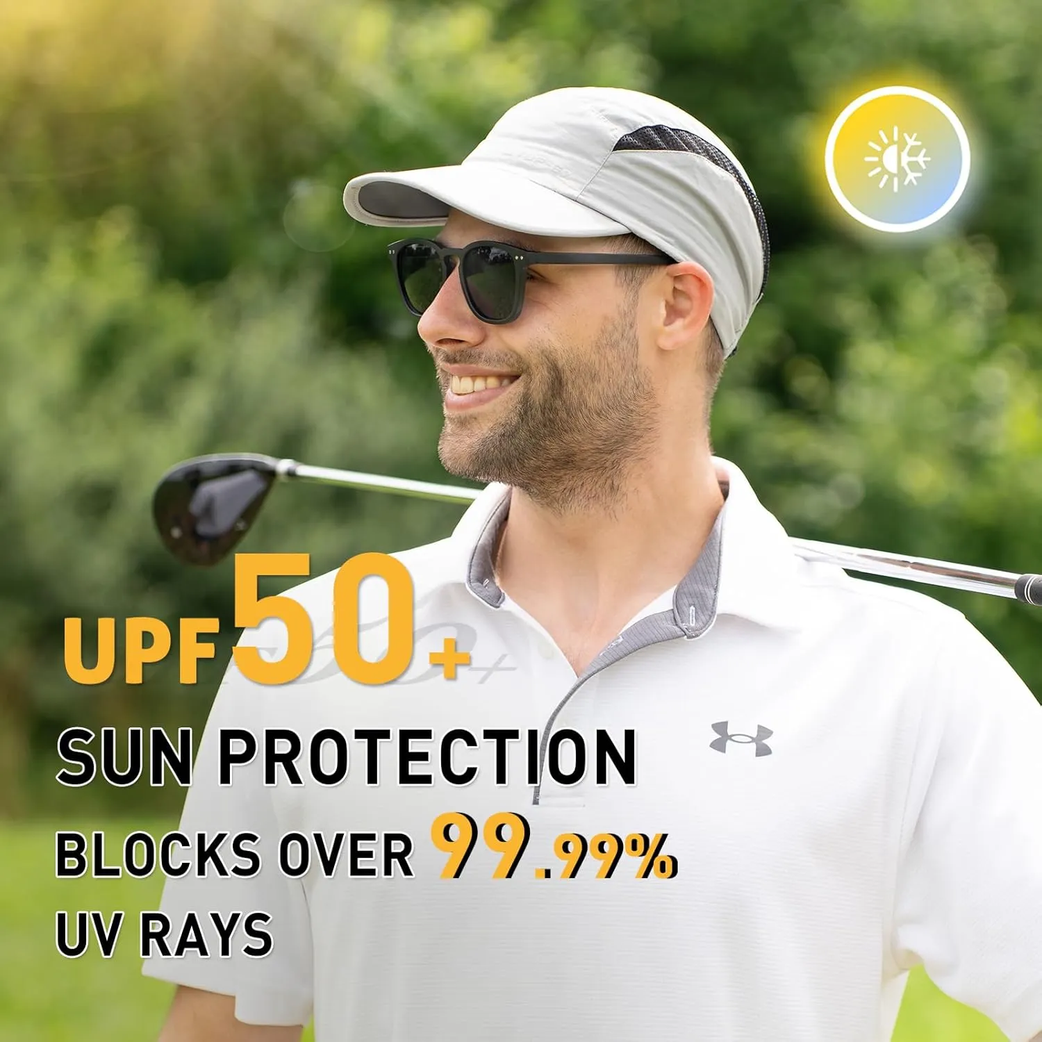 TOP-EX Oversized XL XXL Foldable Reflective Unstructured Design Running Breathable Cooling Quick Dry Baseball Caps