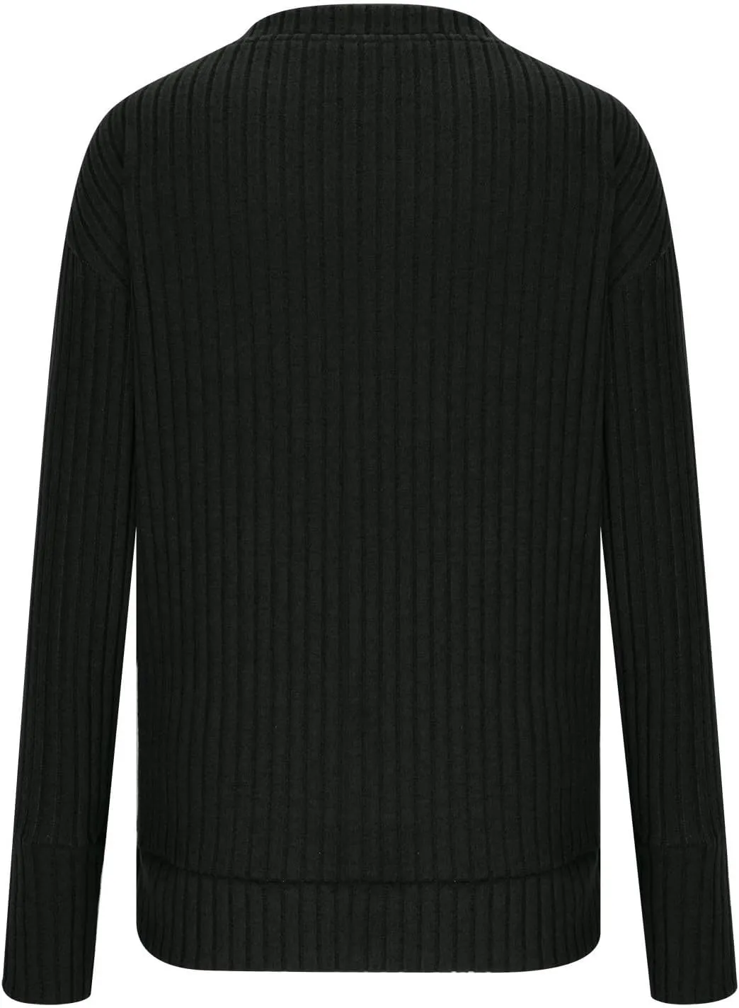 V Neck Long Sleeve Knitted Shirts for Women Casual Spring Fall Tops Lightweight Tunic Sweaters Fashion Clothes 2024