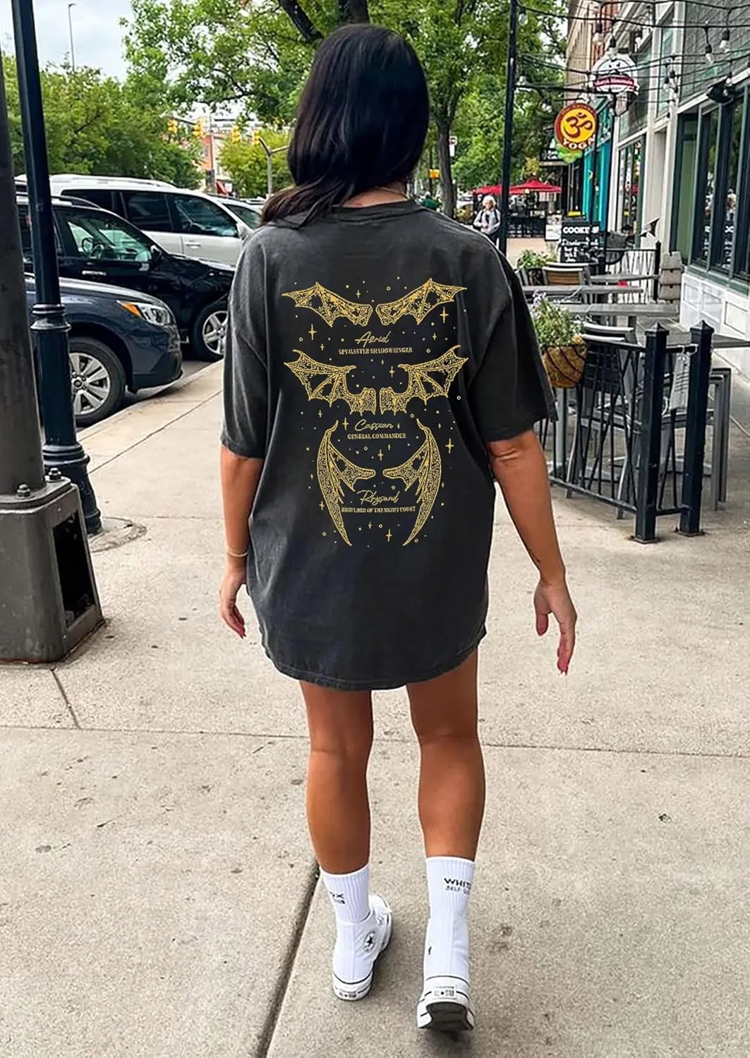 Velari Shirt Women Oversized Vintage Book Tshirt The Night Court T-Shirt Bat Boys Graphic Tee Bat Bookish Book Lover Tops