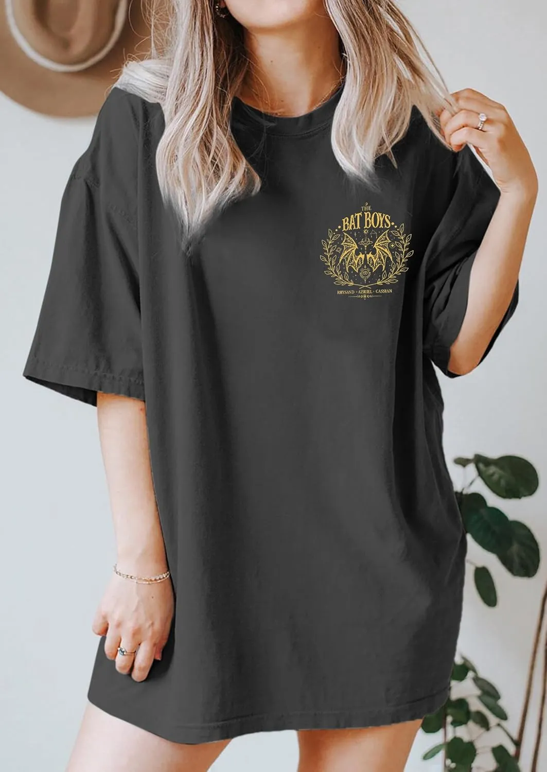 Velari Shirt Women Oversized Vintage Book Tshirt The Night Court T-Shirt Bat Boys Graphic Tee Bat Bookish Book Lover Tops