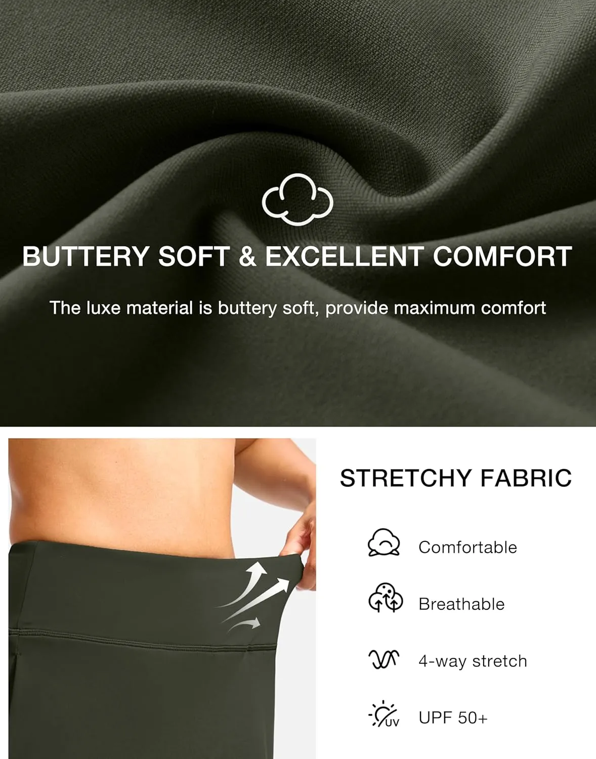 Viodia 18" Skorts for Woman with Pockets High Waisted Golf Tennis Skirts Knee Length Long Skort for Women Dressy Casual