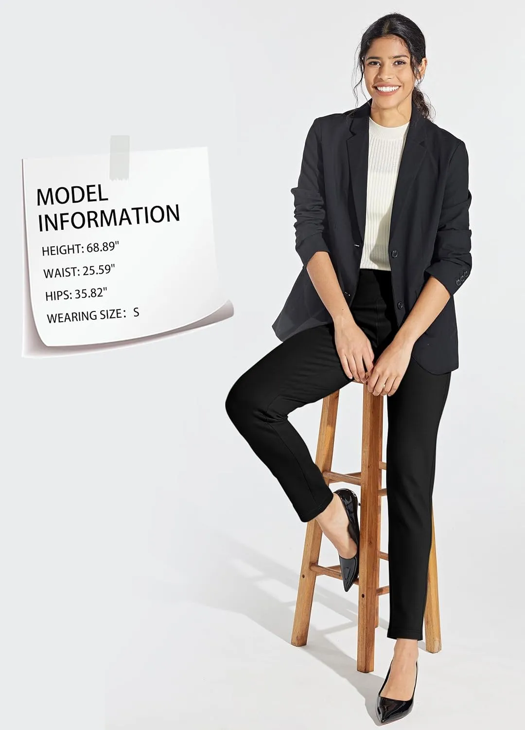 Willit Women's Yoga Dress Pants Skinny Stretch Work Slacks Slim High Waist Casual Pants Petite/Regular 4 Pockets 28"/30"