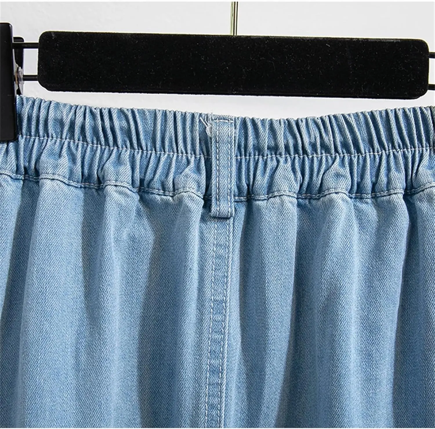 Women High Waist Long Denim Skirt Vintage Solid Casual Jean Skirts